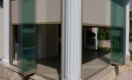 شیشه متحرک آکاردئونی 